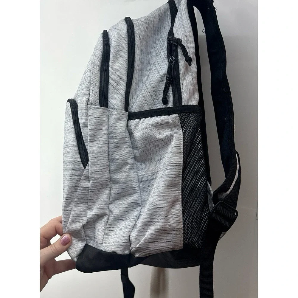 Adidas Prime 7 Backpack (17 inch) Light Gray & Black book bag